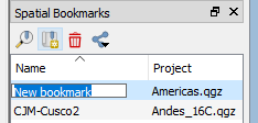 Create a new spatial bookmark